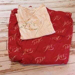 Victoria Secret “tee jama” set Love
